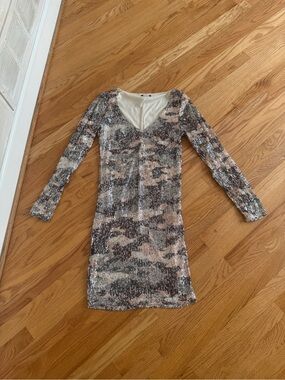 Venus dress sequin camo dress